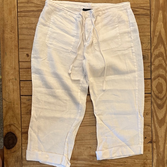 Cynthia Rowley White Linen Pants - Picture 1 of 3
